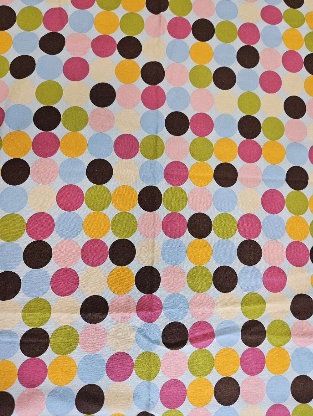 Colorful Polka Dot Cotton Fabric - Multicolor- Sold By The Yard